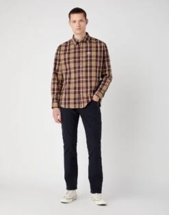 Wrangler Greensboro Straight Soft Moleskin Jeans Black -Cheap Class Garb Store 112341455 2