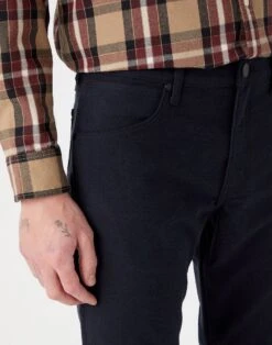 Wrangler Greensboro Straight Soft Moleskin Jeans Black -Cheap Class Garb Store 112341455 4