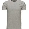 Jack & Jones Basic Crew Neck Cotton Lycra Plain T-shirt Grey Melange -Cheap Class Garb Store 12058529 light grey melange