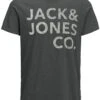 Jack & Jones Core Crew Neck Rinner Logo Print T-shirt Asphalt -Cheap Class Garb Store 12128501 asphalt