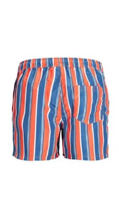Jack & Jones Mens Aruba Stripe Swim Shorts Dark Blue