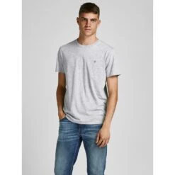 Jack & Jones 5 Pack Logo Crew Neck T-Shirt White -Cheap Class Garb Store 12185714 3559869 detail 1