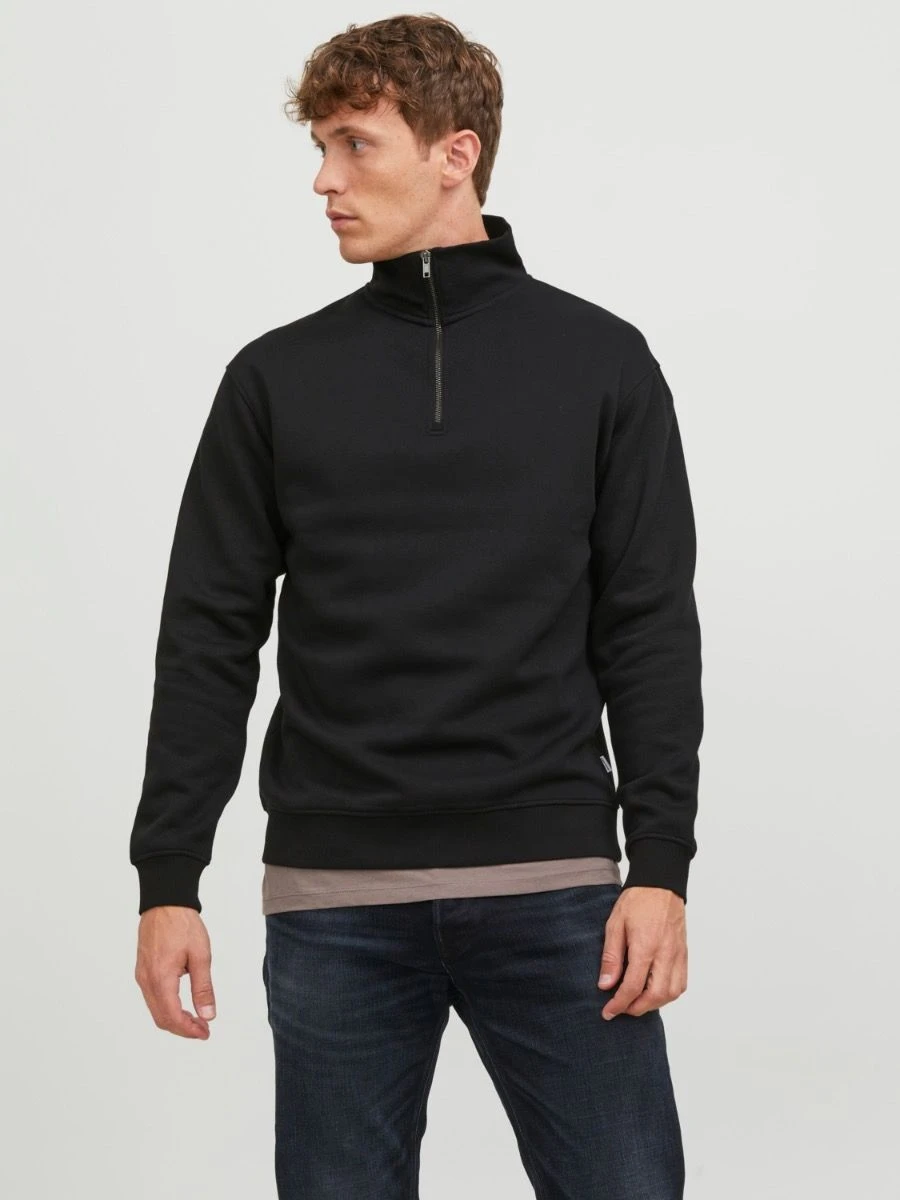 Jack & Jones Bradley Half Zip Sweatshirts Black 7 Jack & Jones Bradley Half Zip Sweatshirts Black - Image 5