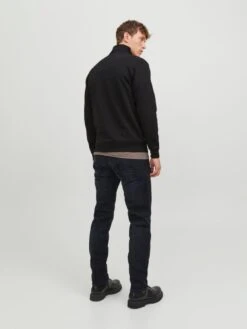 Jack & Jones Bradley Half Zip Sweatshirts Black 10 Jack & Jones Bradley Half Zip Sweatshirts Black -Cheap Class Garb Store 12250747 black 3