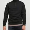 Jack & Jones Bradley Half Zip Sweatshirts Black