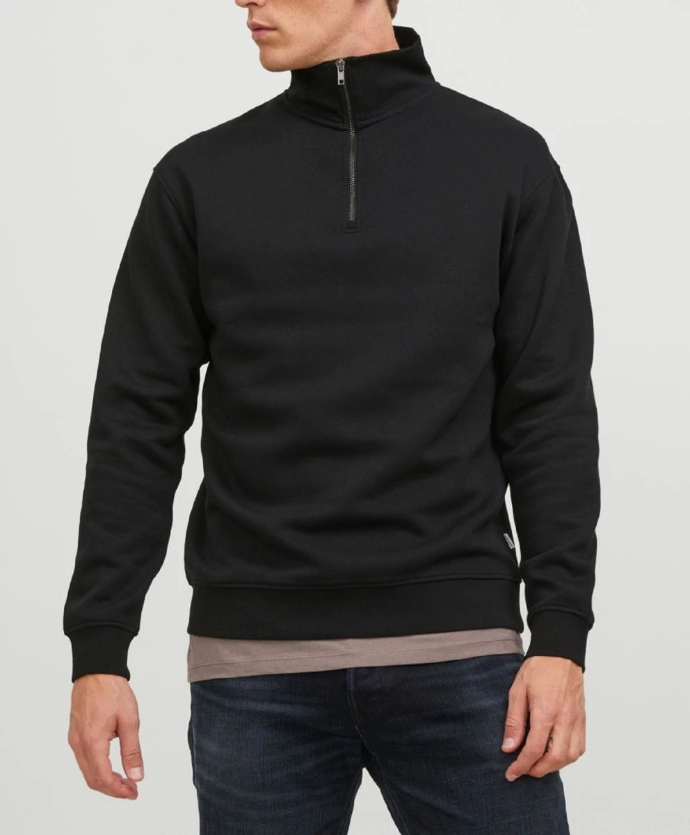 Jack & Jones Bradley Half Zip Sweatshirts Black 3 Jack & Jones Bradley Half Zip Sweatshirts Black