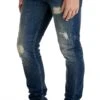 Only & Sons Loom Vintage Ripped Slim Fit Jeans Mid Blue Denim -Cheap Class Garb Store 22006971 mediumbluedenim