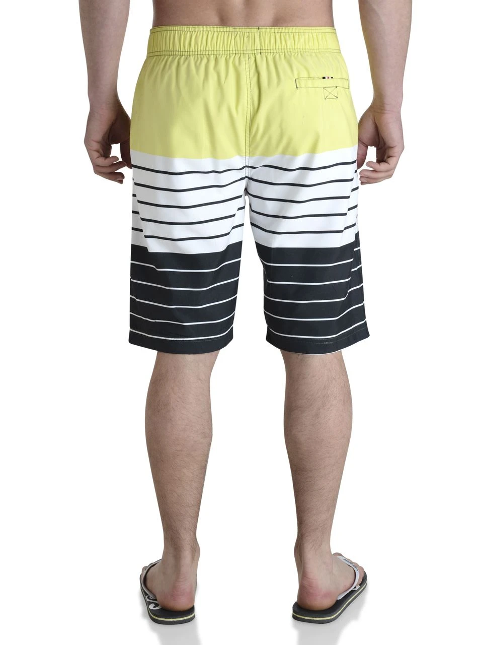 Smith & Jones Beach Swim Shorts & Flip Flop Set Stripe Yellow 4 Smith & Jones Beach Swim Shorts & Flip Flop Set Stripe Yellow - Image 2