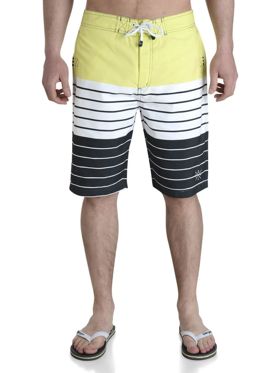 Smith & Jones Beach Swim Shorts & Flip Flop Set Stripe Yellow 3 Smith & Jones Beach Swim Shorts & Flip Flop Set Stripe Yellow