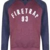 Firetrap Crew Neck Printed Sweatshirt Burgundy