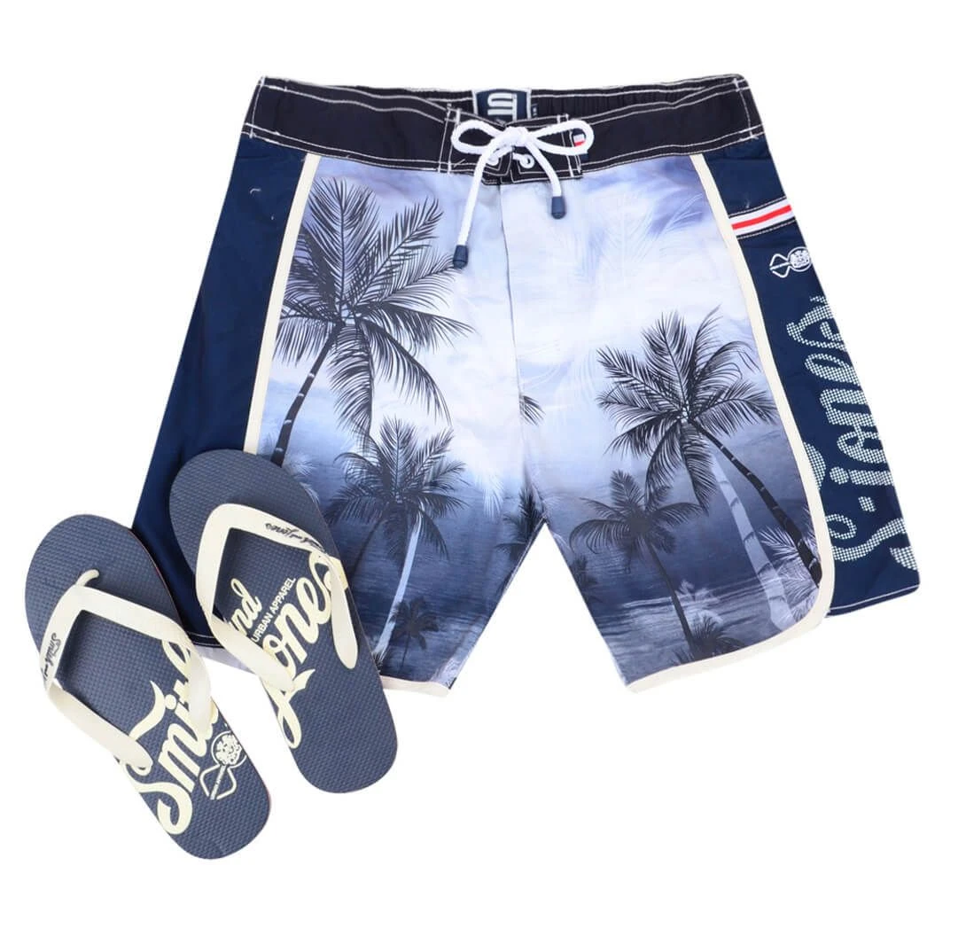 Smith & Jones Beach Swim Shorts & Flip Flop Set Kokomo Black 5 Smith & Jones Beach Swim Shorts & Flip Flop Set Kokomo Black - Image 3