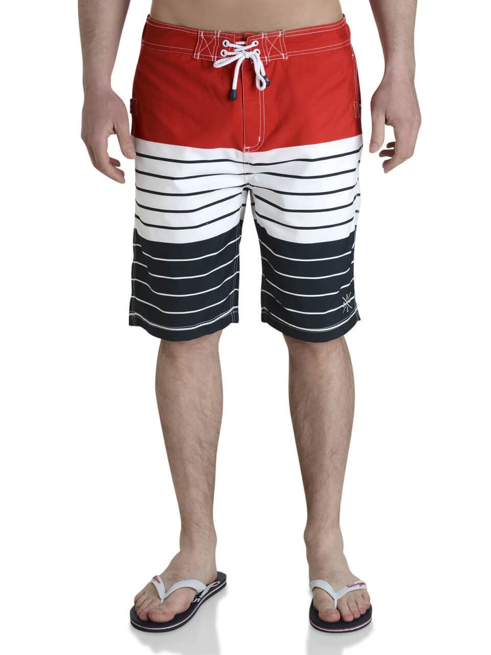 Smith & Jones Beach Swim Shorts & Flip Flop Set Stripe Red 3 Smith & Jones Beach Swim Shorts & Flip Flop Set Stripe Red