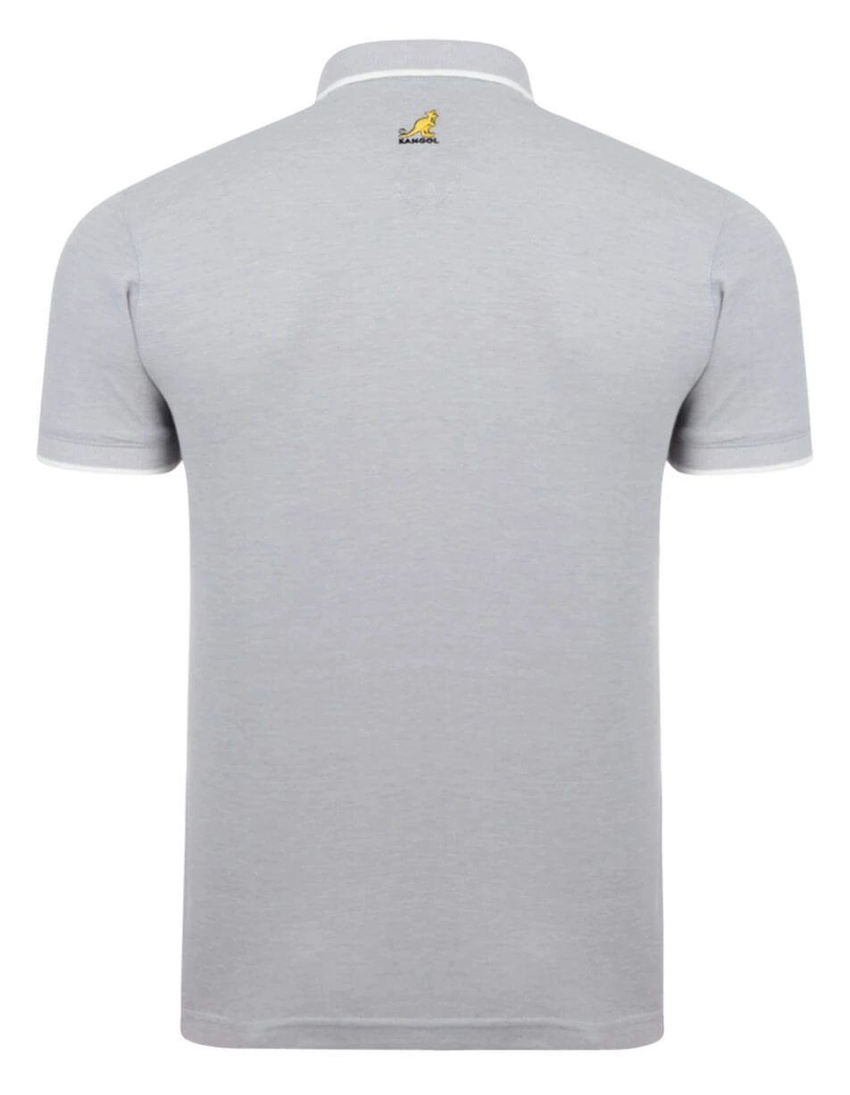 Kangol Men's Polo PiquÌ_å© T-Shirt Hinton Grey Marl 4 Kangol Men's Polo PiquÌ_å© T-Shirt Hinton Grey Marl - Image 2