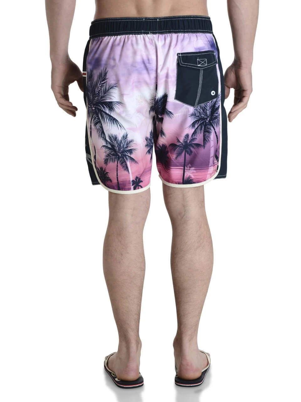 Smith & Jones Beach Swim Shorts & Flip Flop Set Kokomo Navy Pink 4 Smith & Jones Beach Swim Shorts & Flip Flop Set Kokomo Navy Pink - Image 2