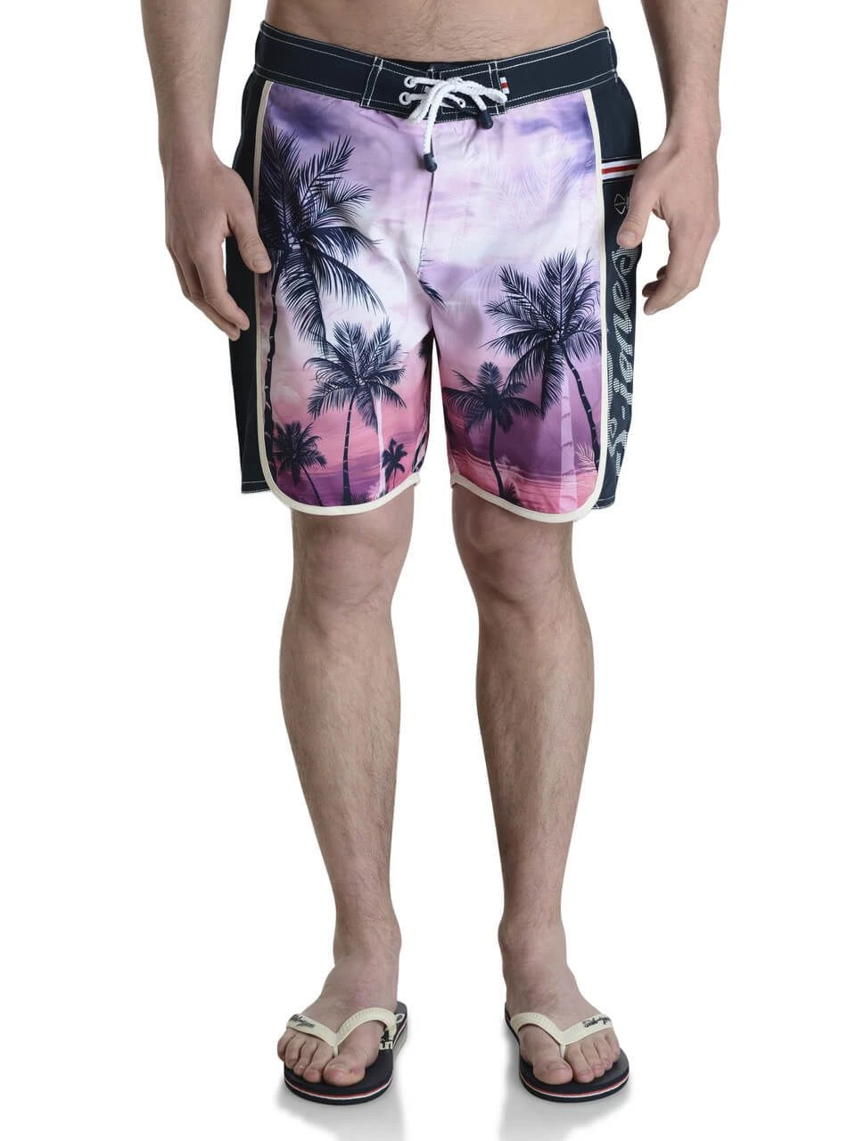 Smith & Jones Beach Swim Shorts & Flip Flop Set Kokomo Navy Pink 3 Smith & Jones Beach Swim Shorts & Flip Flop Set Kokomo Navy Pink