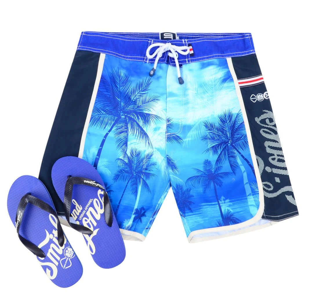Smith & Jones Beach Swim Shorts & Flip Flop Set Kokomo Blue 5 Smith & Jones Beach Swim Shorts & Flip Flop Set Kokomo Blue - Image 3