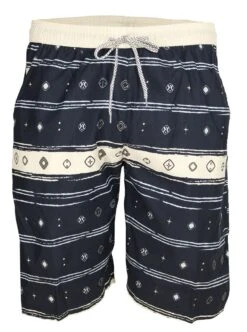 Soul Star Casual Printed Shorts Navy Blue
