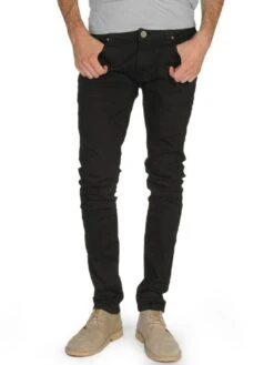 Soul Star Skinny Fit Slim Tapered Denim Jeans Black