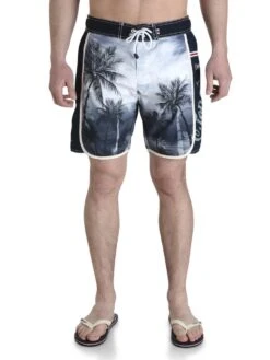 Smith & Jones Beach Swim Shorts & Flip Flop Set Kokomo Black