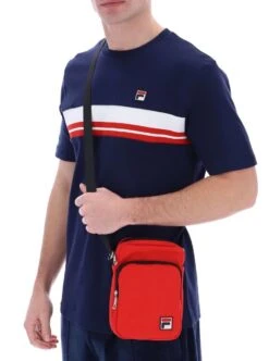 Fila Cooper Logo Crew Neck T-Shirt Navy/White