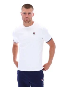 Fila Caleb Crew Neck T-Shirt White -Cheap Class Garb Store f22mh005 white 1