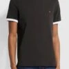 Farah Groves Ringer Crew Neck T-Shirt Black -Cheap Class Garb Store f4ksb065 010 1800x
