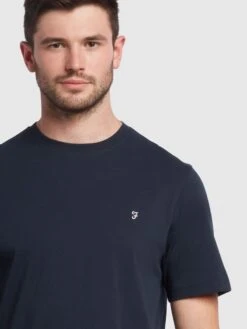 Farah Eddie Short Sleeve T-Shirt True Navy -Cheap Class Garb Store faksb012 412 true navy 1