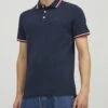 Jack & Jones Paulos Tipped Polo Shirt Navy Blazer -Cheap Class Garb Store jj 12136668 navy blazer main