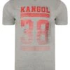Kangol Handley Crew Neck Cotton Logo T-shirt Grey Marl