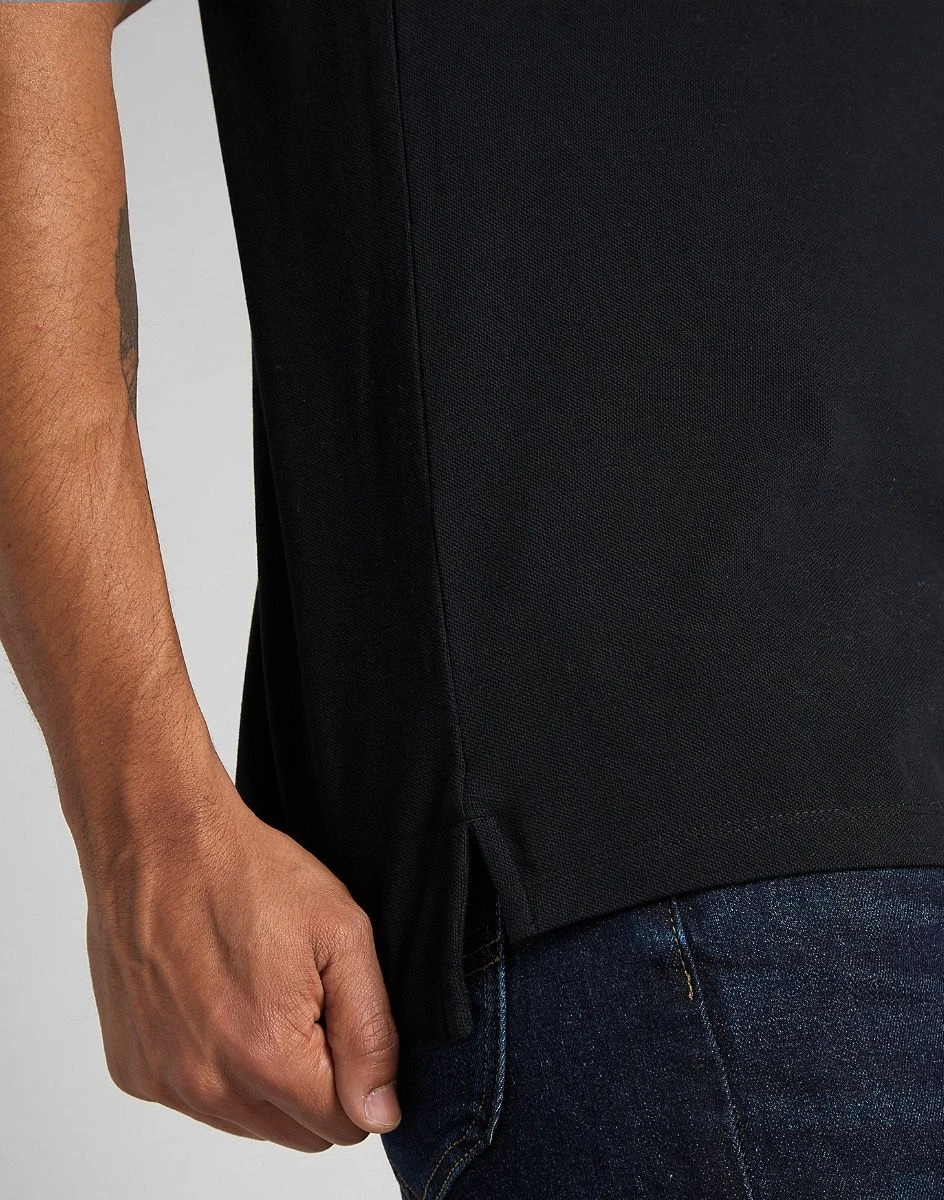 Lee Pique Short Sleeve Polo Shirt Black 7 Lee Pique Short Sleeve Polo Shirt Black - Image 5