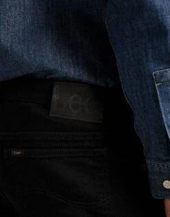 Lee Rider Regular Slim Denim Stretch Jeans Clean Black -Cheap Class Garb Store l701hfae 5