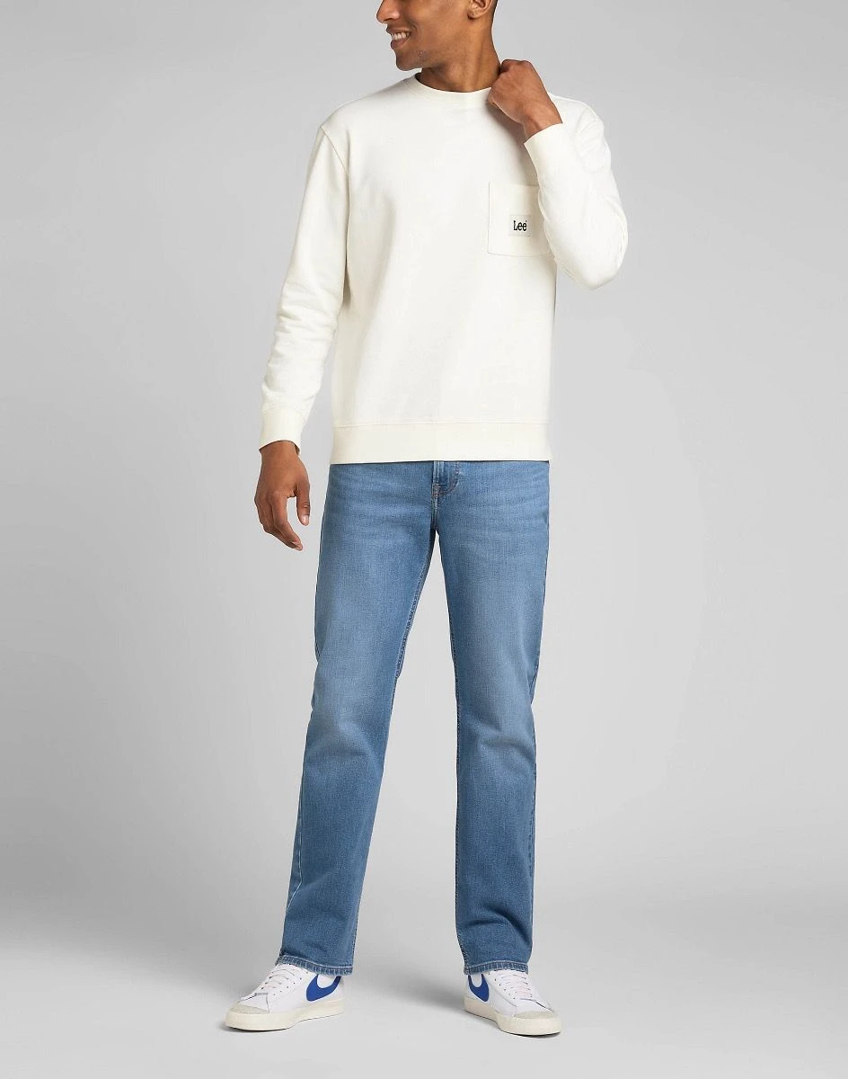 Lee West Relaxed Straight Denim Jeans Mid Worn In 6 Lee West Relaxed Straight Denim Jeans Mid Worn In - Image 4