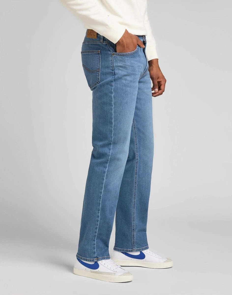 Lee West Relaxed Straight Denim Jeans Mid Worn In 7 Lee West Relaxed Straight Denim Jeans Mid Worn In - Image 5