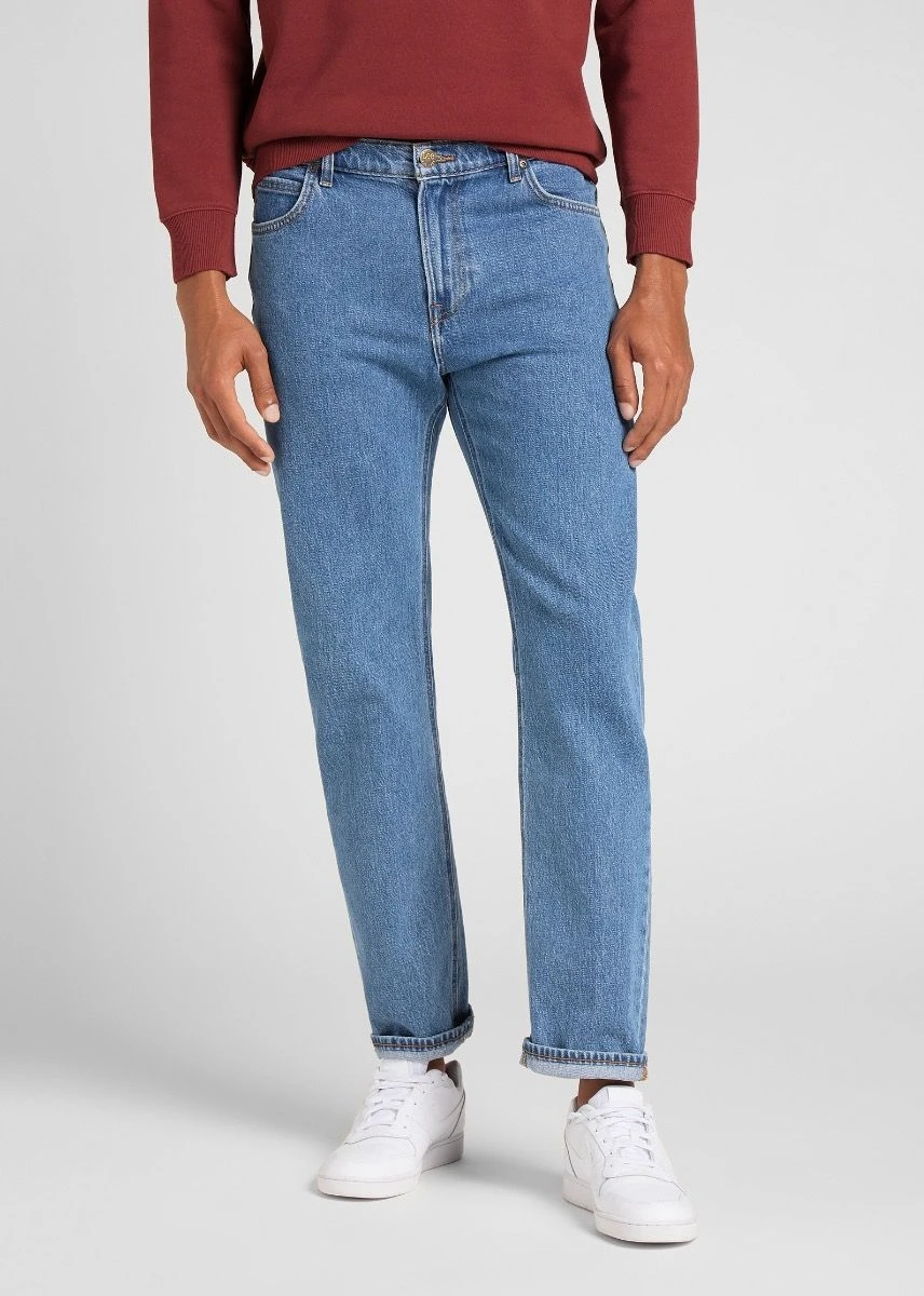 Lee West Relaxed Straight Denim Jeans Light New Hill 3 Lee West Relaxed Straight Denim Jeans Light New Hill