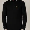 Luke 1977 Meadtastic Sport Long Sleeve Pique Polo Shirt Jet Black