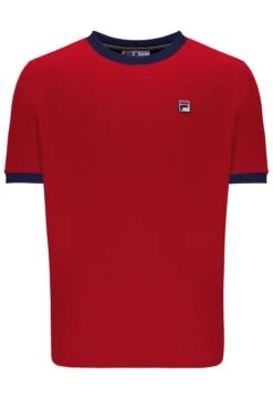 Fila Marconi Logo Crew Neck T-Shirt Equestrian Red/Navy 8 Fila Marconi Logo Crew Neck T-Shirt Equestrian Red/Navy -Cheap Class Garb Store marconi equestrian red 1