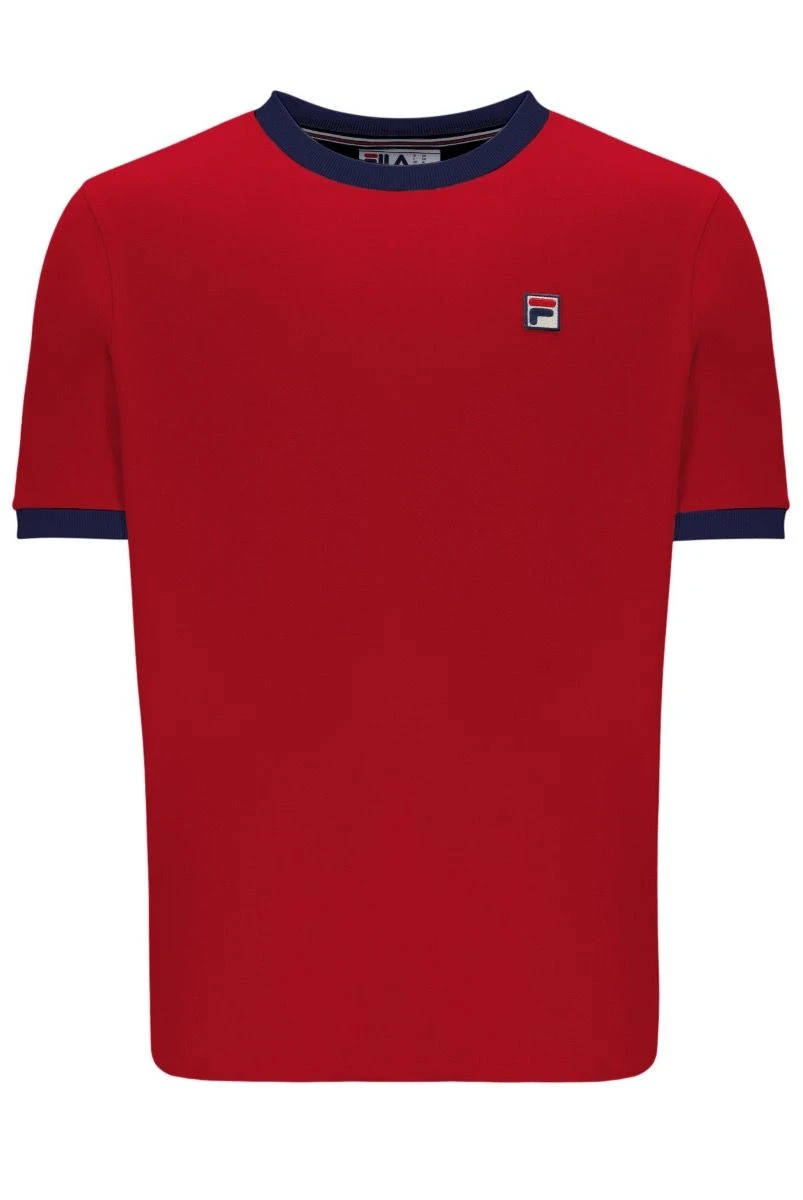 Fila Marconi Logo Crew Neck T-Shirt Equestrian Red/Navy 5 Fila Marconi Logo Crew Neck T-Shirt Equestrian Red/Navy - Image 3
