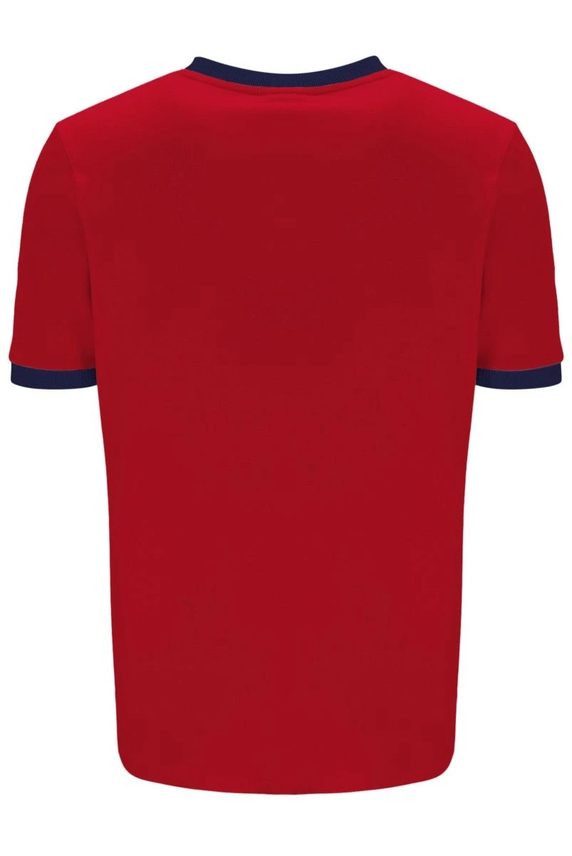 Fila Marconi Logo Crew Neck T-Shirt Equestrian Red/Navy 6 Fila Marconi Logo Crew Neck T-Shirt Equestrian Red/Navy - Image 4