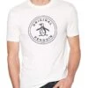 Original Penguin Stamp Printed Crew Neck T-Shirt Bright White -Cheap Class Garb Store opkb0450 white