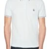 Original Penguin Sticker Pete Pique Polo Shirt Pastel Blue -Cheap Class Garb Store opks9120 455 2