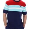 Fila Pedro Colour Blocked Crew Neck T-Shirt Navy/Equestrian -Cheap Class Garb Store pedro navy