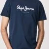 Pepe Jeans Eggo N Retro Logo T-Shirt Navy -Cheap Class Garb Store pm508208 595 01 mo