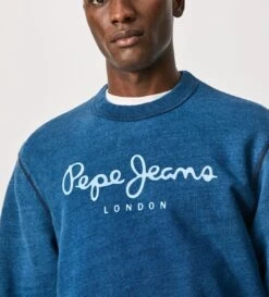 Pepe Jeans Dindigo Logo Sweatshirts Indigo -Cheap Class Garb Store pm582184 561 01 mo