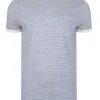Ringspun Ribble Crew Neck Cotton Stripe T-shirt Grey Marl -Cheap Class Garb Store ribble greymarl 1