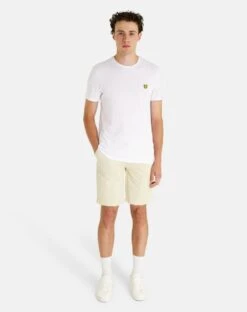 Lyle & Scott Anfield Core Chino Shorts Ecru -Cheap Class Garb Store sh1814v x031