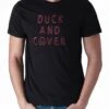 Duck And Cover Crew Neck Simpson Logo Print T-shirt Black -Cheap Class Garb Store simpson black dsc05380