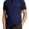 Lyle & Scott Tipped Short Sleeve Polo Shirt Navy Blue/White -Cheap Class Garb Store sp1524vog navy 1