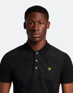 Lyle & Scott Softshell Panel Polo Shirt Jet Black -Cheap Class Garb Store sp1806v z865 jet black 3