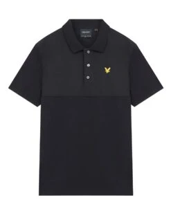 Lyle & Scott Softshell Panel Polo Shirt Jet Black -Cheap Class Garb Store sp1806v z865 jet black 4