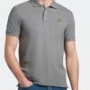 Lyle & Scott Casual Short Sleeve Polo Shirt Mid Grey Marl 1 Lyle & Scott Casual Short Sleeve Polo Shirt Mid Grey Marl -Cheap Class Garb Store sp400vog t28